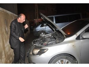 CHP İl Başkanının aracı kundaklandı