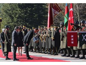 Aliyev Çankaya Köşkünde törenle karşılandı