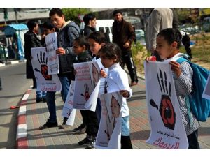 Gazzede Yermuktaki büyük dram protesto edildi