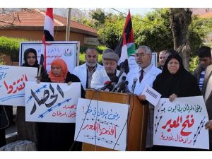 Gazzede Refah Sınır Kapısı protestosu