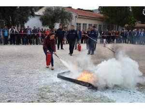 Öğretmenlere yangın eğitimi