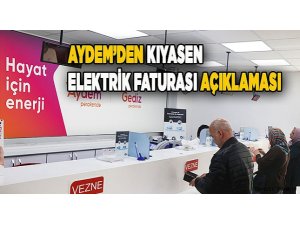 Aydem Elektrik: Faturanın kıyasen düzenlenip düzenlenmediği faturada görülebilecek