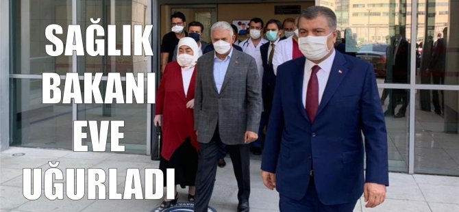 Binali Yıldırım'ın kontrol sonrası eve uğurlandı