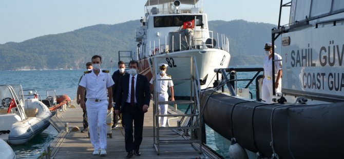 Vali Orhan Tavlı, Marmaris Sahil Güvenlik'teydi