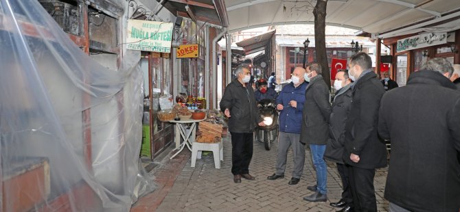 Menteşe Belediyesi’nden yangında zarar gören işyerlerine destek