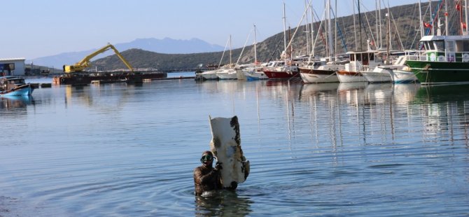 Gümbet Limanı’nda Deniz Dibi Temizliği