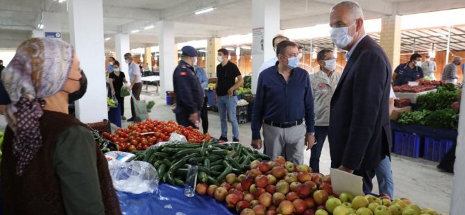 Marmaris Kaymakamı Aksoy Pazaryerlerini Denetledi