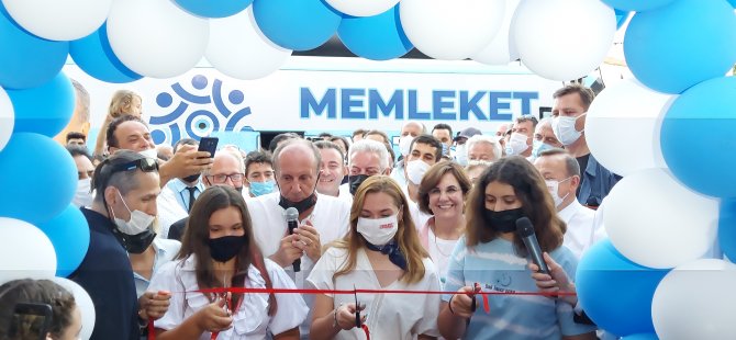 Memleket Partisi Genel Başkanı Muharrem İnce, partisinin Marmaris İlçe Başkanlığının açılışını yaptı