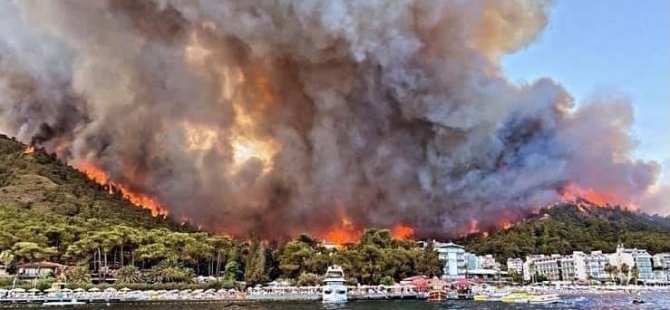 Marmaris'teki Orman Yangını Sürüyor