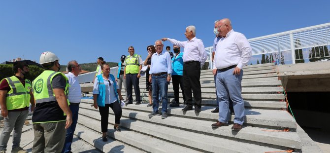 Başkan Gürün, Kent Meydanı’nda İncelemelerde Bulundu