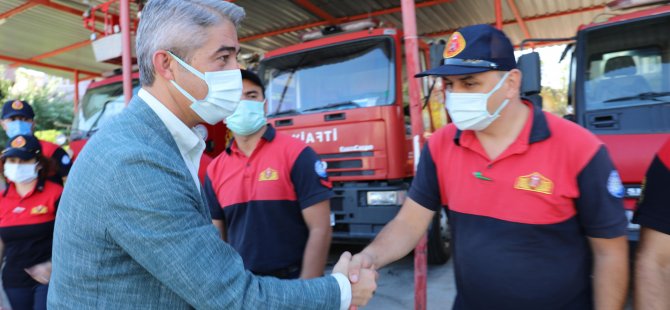 BAŞKAN OKTAY’DAN İTFAİYECİLERE TEŞEKKÜR