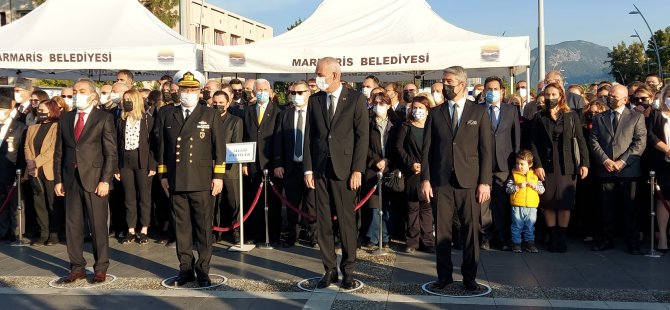 Marmaris'te Atatürk saygı ile anıldı