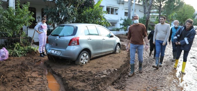 MARMARİS’TE SELE KARŞI SAVAŞ DEVAM EDİYOR