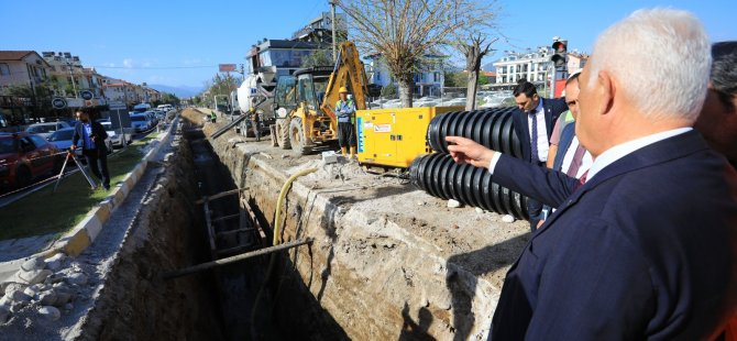 Başkan Gürün, Fethiye’deki altyapı çalışmalarını inceledi 