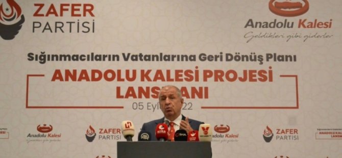 ZAFER PARTİSİ ÖRTÜLÜ İSTİLAYI ANADOLU KALESİ İLE SONA ERDİRECEKTİR