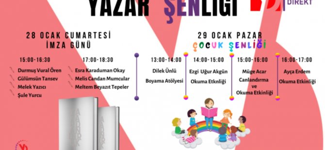 BU ŞENLİK UNUTULMAYACAK YAZARDAN DİREKT YAYINEVİ YAZAR ŞENLİĞİ