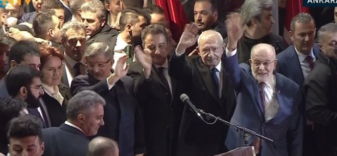 Altılı masanın cumhurbaşkanı adayı Kemal Kılıçdaroğlu oldu