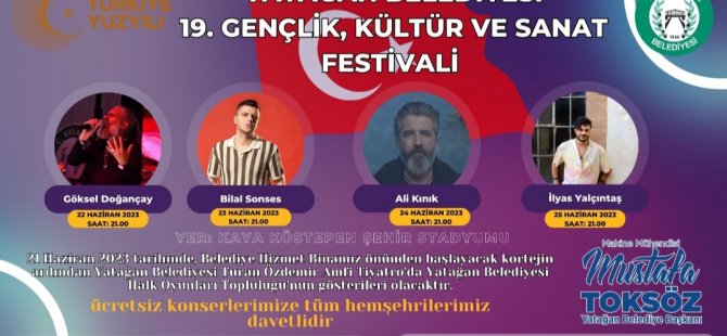 Yatağan, 5 gün boyunca festival coşkusu yaşayacak