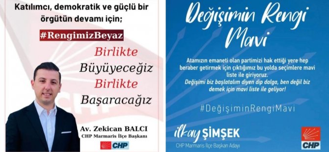 CHP'de Beyaz ile Mavinin yarışı