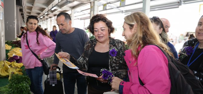 KADINLARA HEM BROŞÜR HEM ÇİÇEK