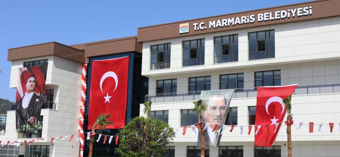 MARMARİS YENİ BELEDİYE HİZMET BİNASINA KAVUŞTU