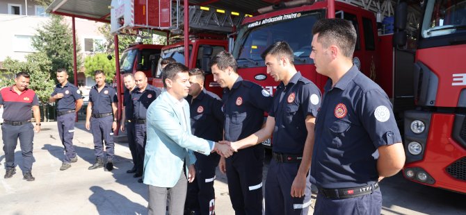 BAŞKAN ÜNLÜ’DEN İTFAİYECİLERE ZİYARET