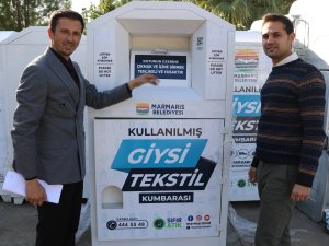 MARMARİS’TE GİYSİ KUMBARALARI YENİLENİYOR