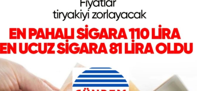 Sigara Fiyatlarına ÖTV Zammı Geldi